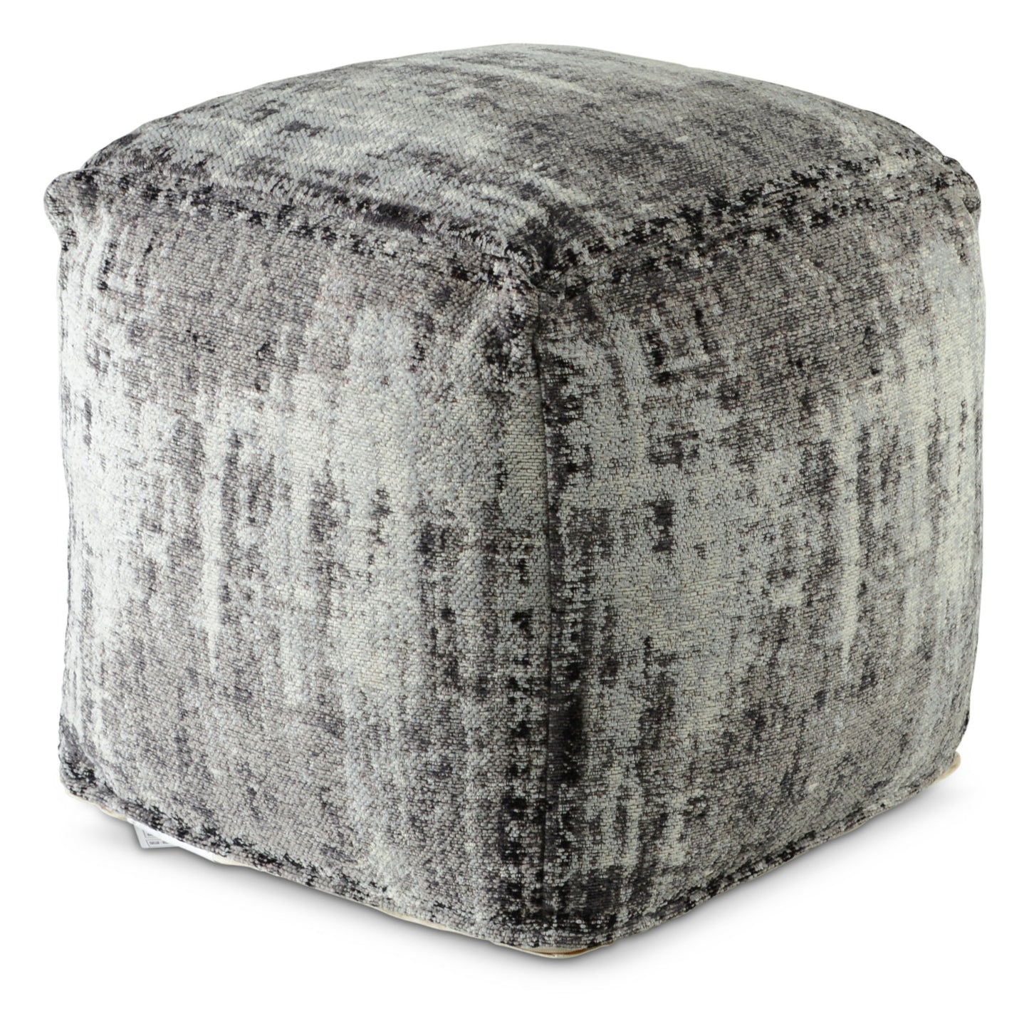Hazel - Square Pouf - Dark Gray - Hornell Furniture Outlet