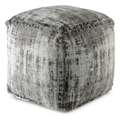Hazel - Square Pouf - Dark Gray - Hornell Furniture Outlet