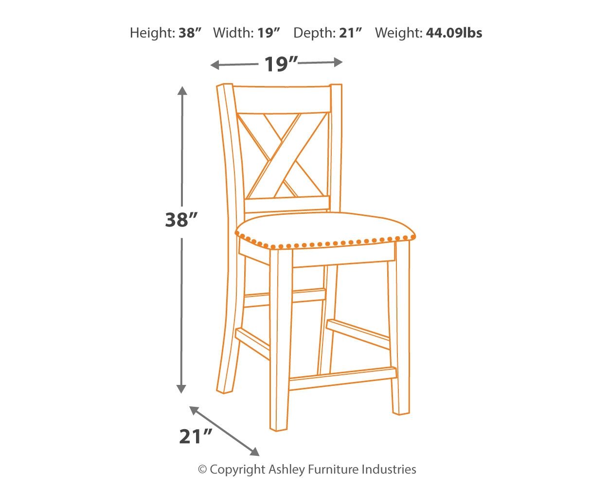 Caitbrook - Gray - Upholstered Barstool (Set of 2) - Hornell Furniture Outlet