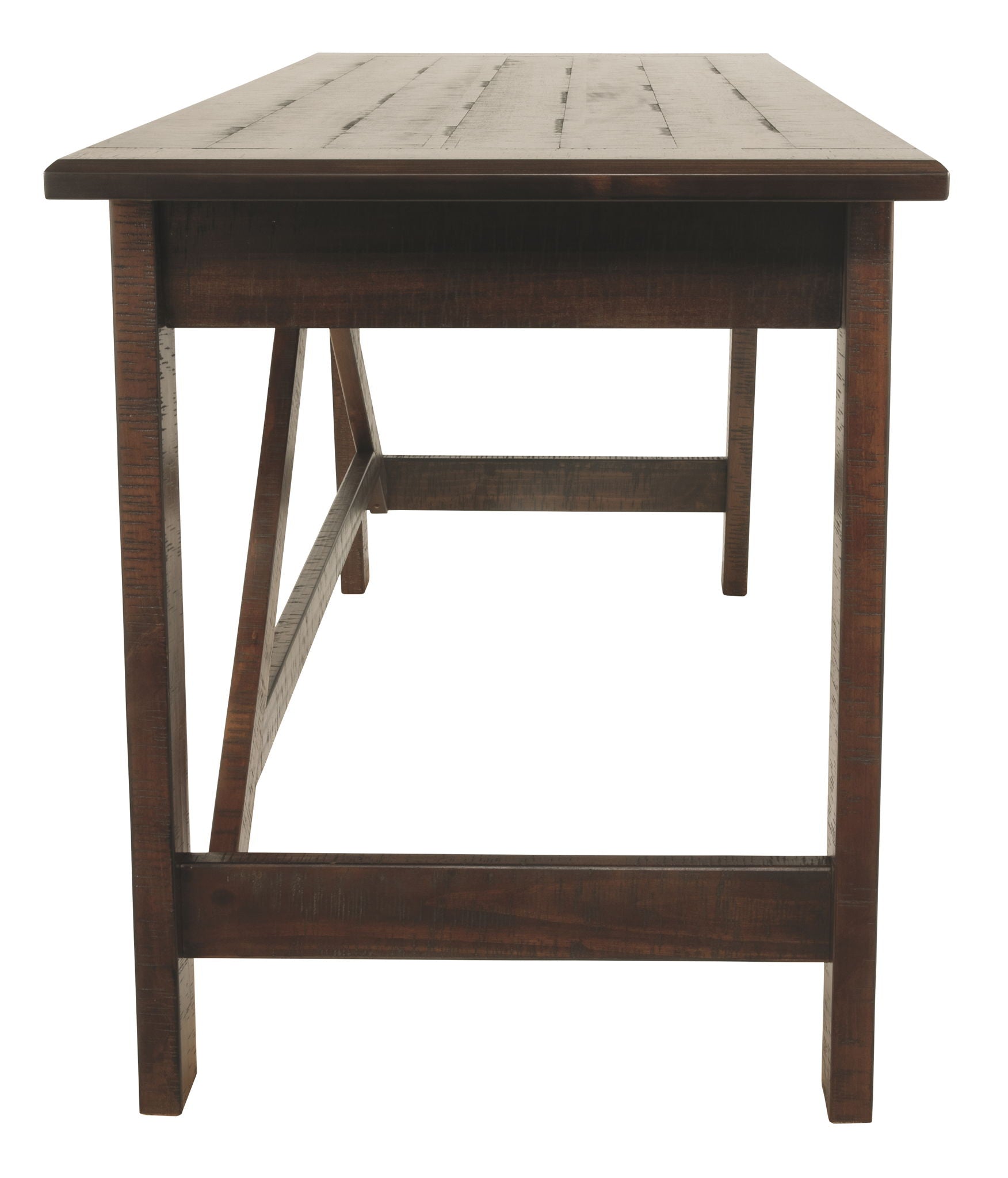 Baldridge - Rustic Brown - Home Office Large Leg Desk - Hornell Furniture Outlet