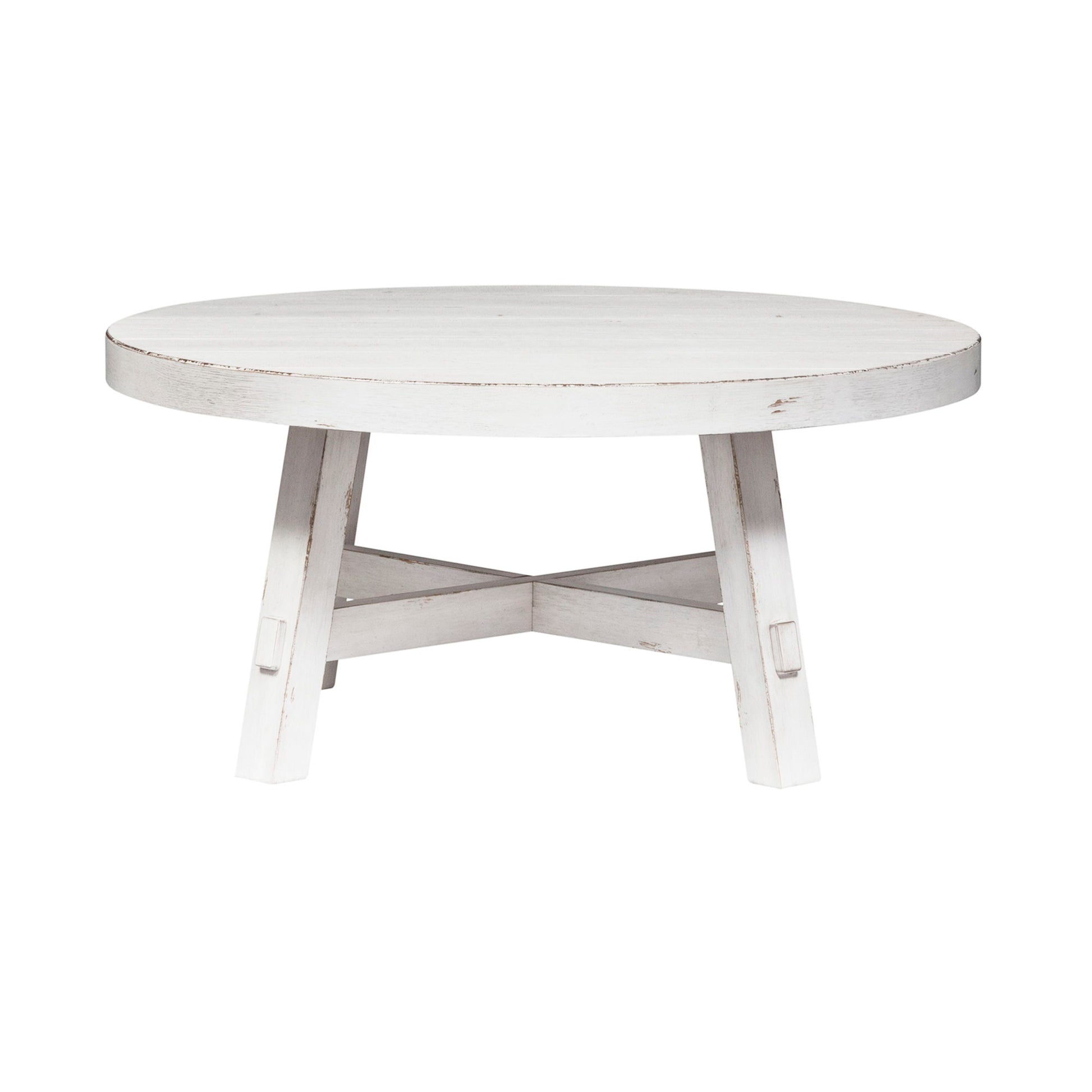 Modern Farmhouse - Splay Leg Round Cocktail Table - Hornell Furniture Outlet