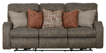 Liam - Power Headrest Power Lay Flat Reclining Sofa - Coal - Hornell Furniture Outlet