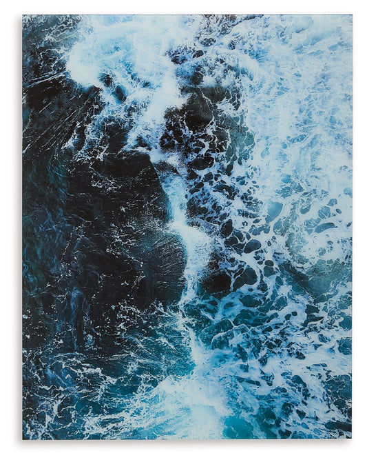Clemick - Turquoise - Wall Art - Hornell Furniture Outlet