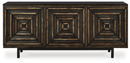 Fair Ridge - Distressed Black - Accent Cabinet - Hornell Furniture Outlet