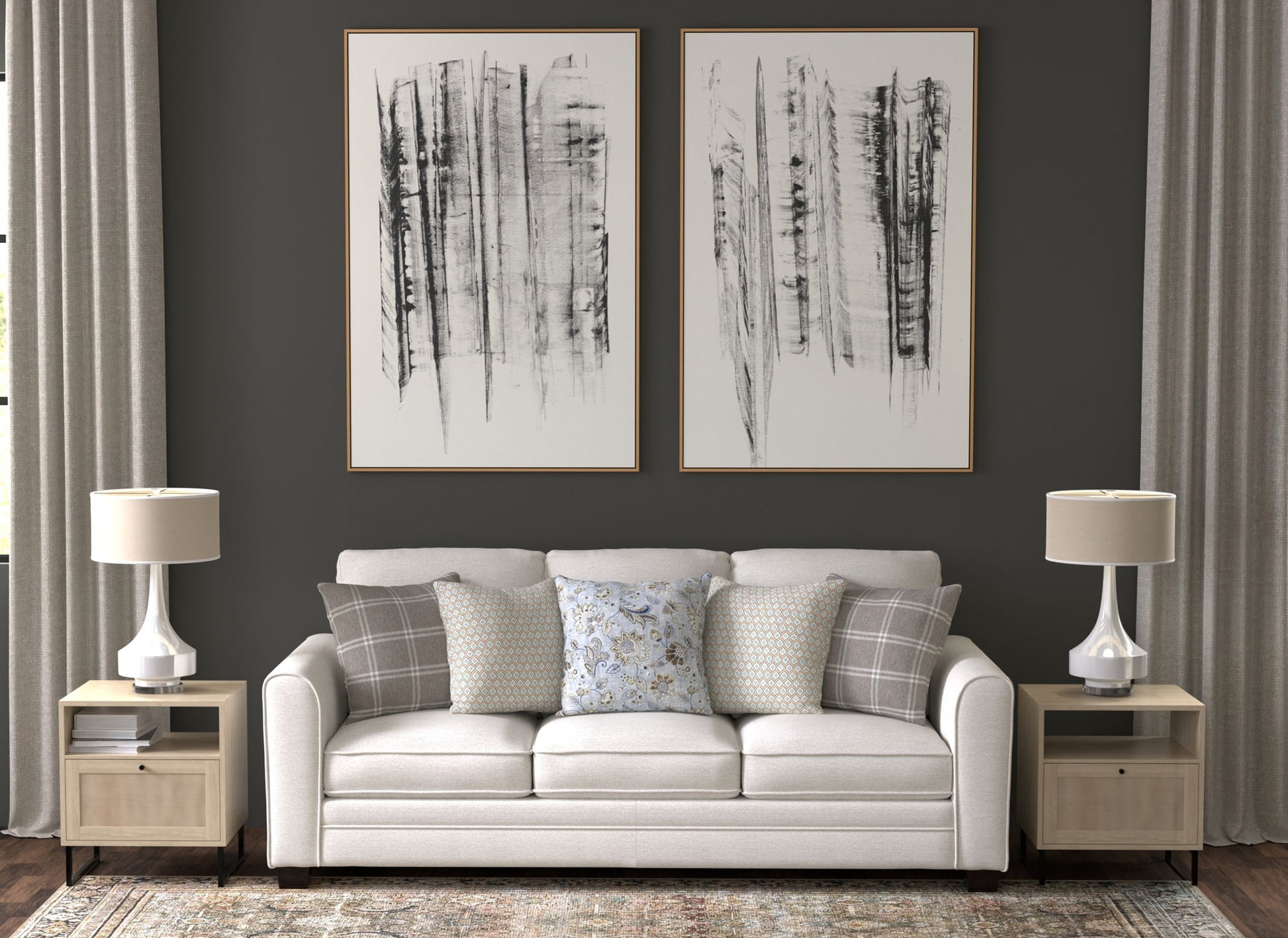 Magnolia - Sofa - Shell - Hornell Furniture Outlet