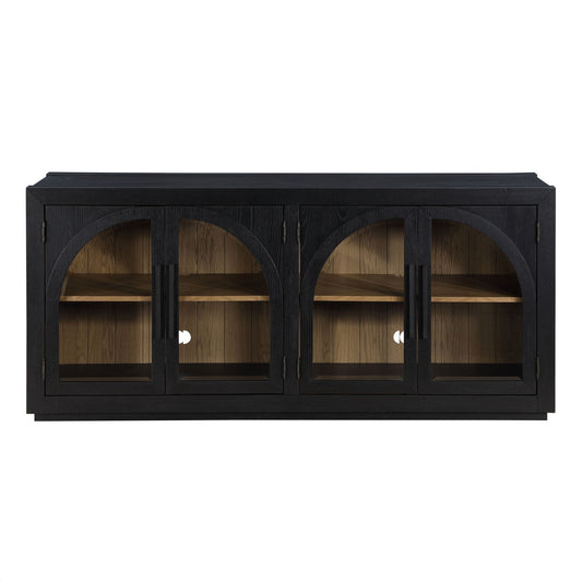 Magnolia - Cathedral Doored Server - Black - Hornell Furniture Outlet