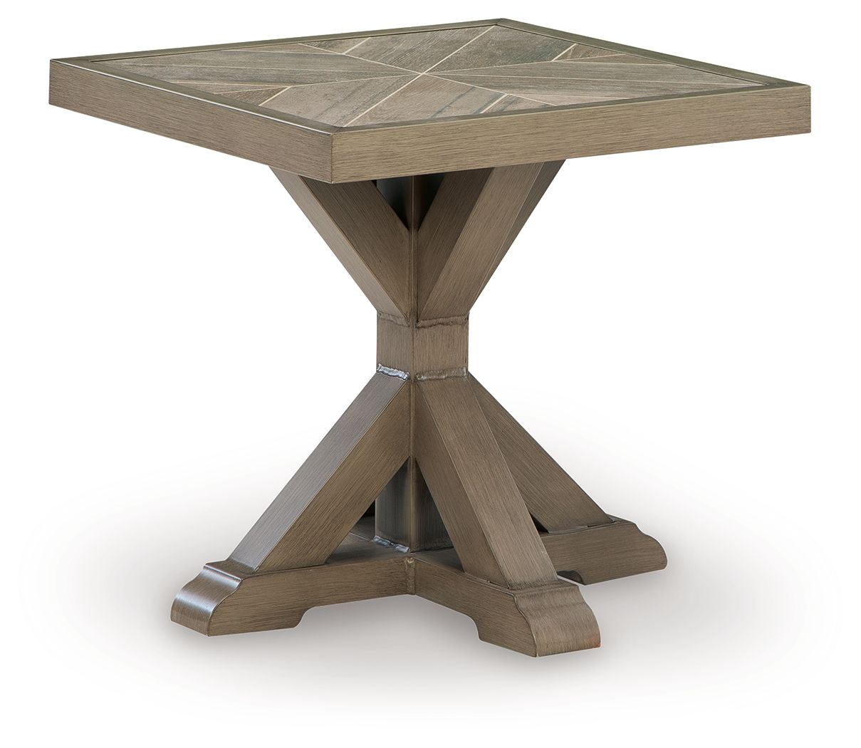 Laguna Heights - Square End Table - Beige - Hornell Furniture Outlet