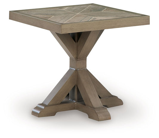 Laguna Heights - Square End Table - Beige - Hornell Furniture Outlet