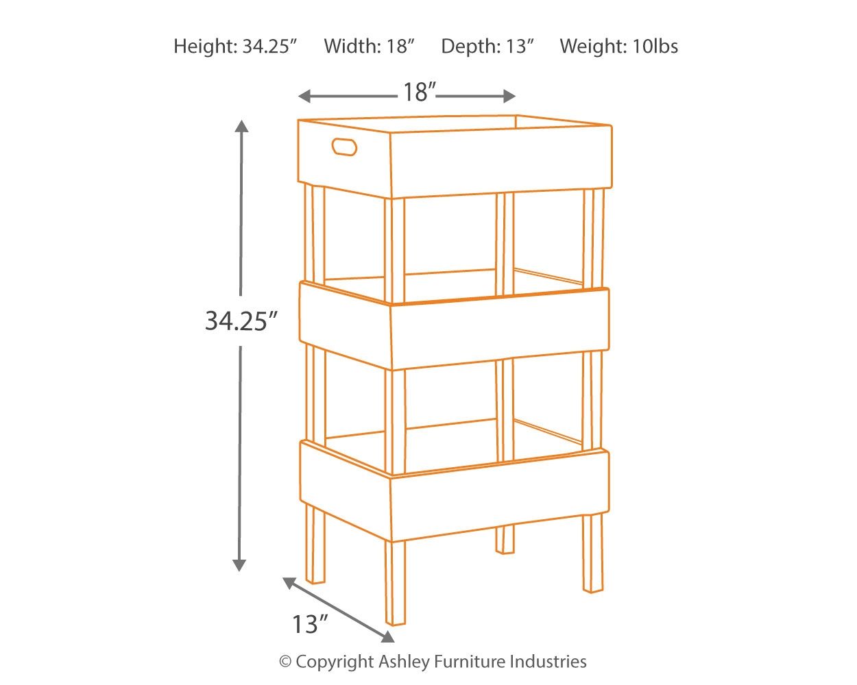 Yulton - Antique White - Storage Shelf - Hornell Furniture Outlet