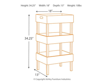 Yulton - Antique White - Storage Shelf - Hornell Furniture Outlet