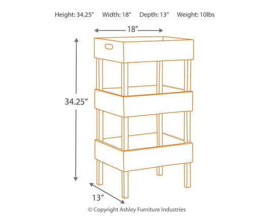 Yulton - Antique White - Storage Shelf - Hornell Furniture Outlet