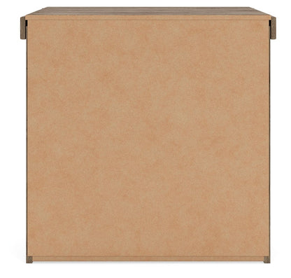 Oliandon - Two Drawer Night Stand - Light Brown - Hornell Furniture Outlet