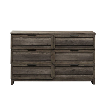 Tanners Creek - 6 Drawer Dresser - Dark Gray - Hornell Furniture Outlet