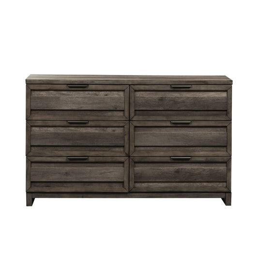 Tanners Creek - 6 Drawer Dresser - Dark Gray - Hornell Furniture Outlet