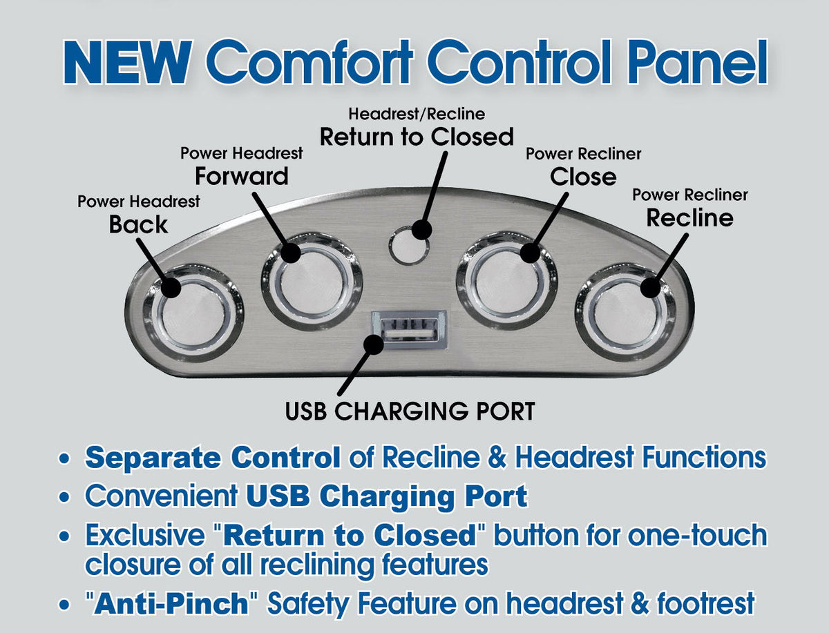 Arezzo - Power Headrest Power Reclining Sofa With Zero Gravity/Extended Ottoman