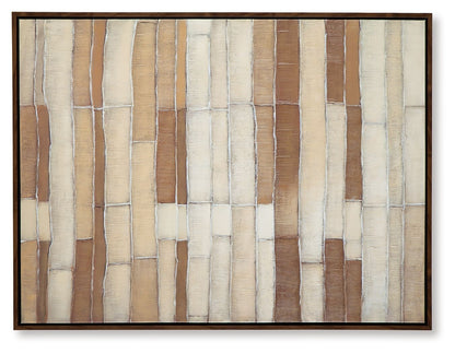 Kalanmore - Brown / Tan / White - Wall Art - Hornell Furniture Outlet