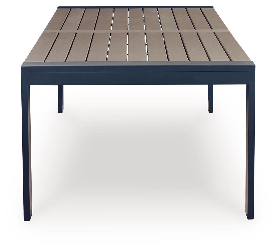 East Beach - Rectangular Dining Table With Umbrella Option - Blue - Hornell Furniture Outlet