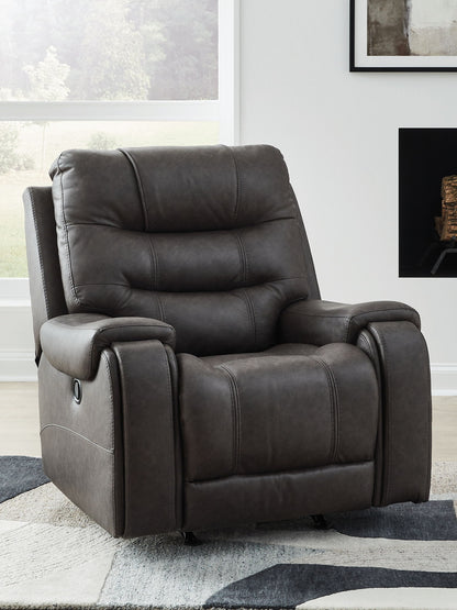 Femley - Smoke - Rocker Recliner - Hornell Furniture Outlet