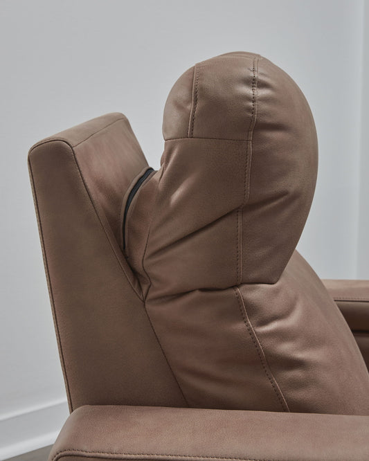 Lorrenton - Caramel - Glider Power Recliner With Audio System - Hornell Furniture Outlet