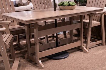 Seacliff Beach - Medium Brown - Rectangular Counter Height Dining Table With Umbrella Option - Hornell Furniture Outlet