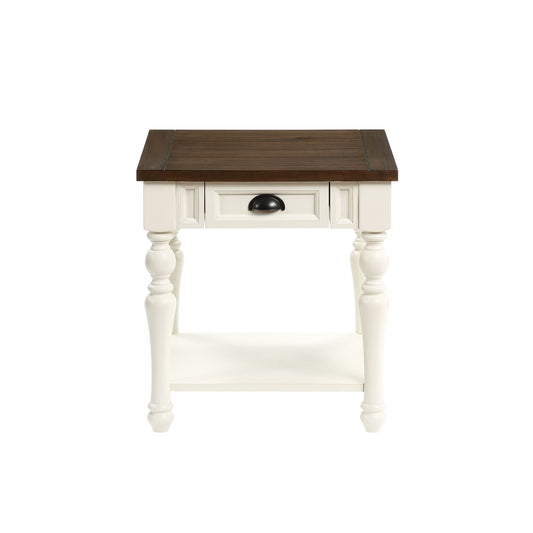 Joanna - End Table - White - Hornell Furniture Outlet