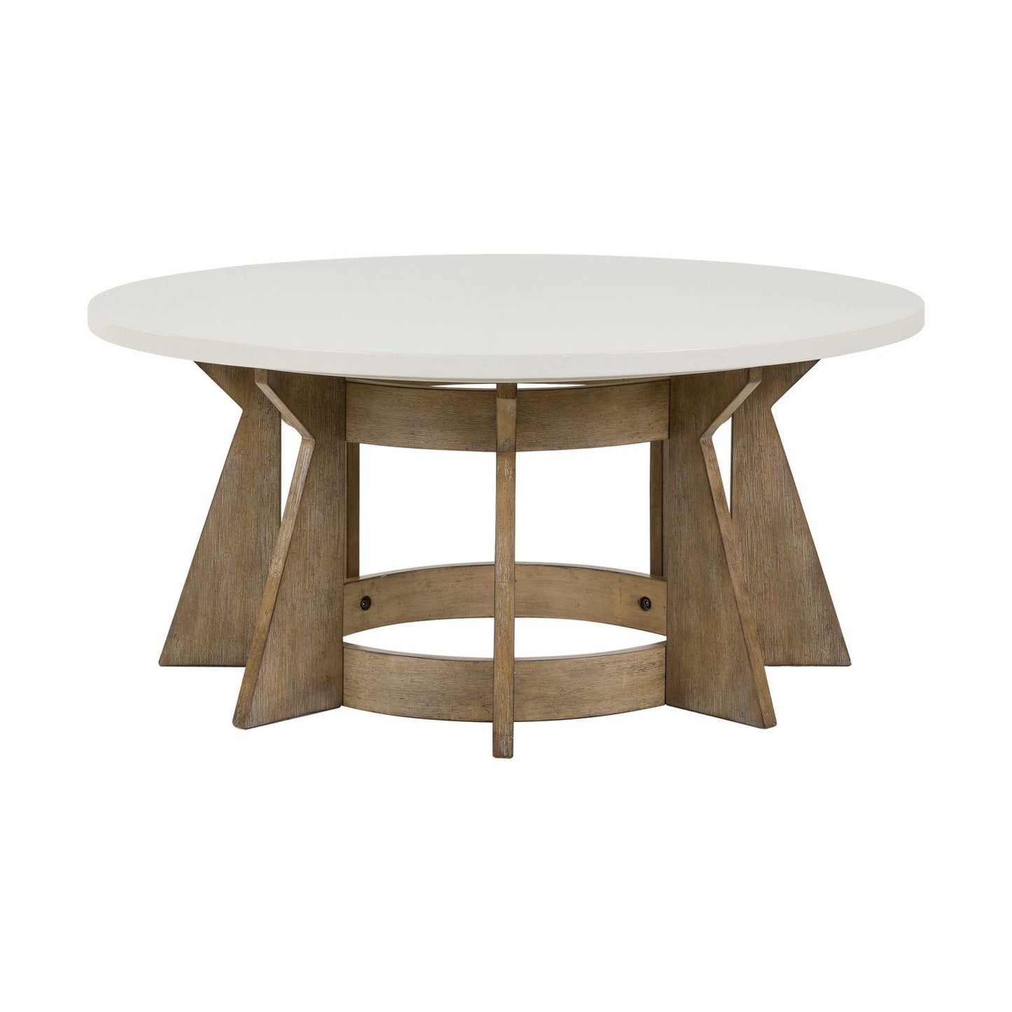 Berkley Square - Round Cocktail Table - Brown - Hornell Furniture Outlet