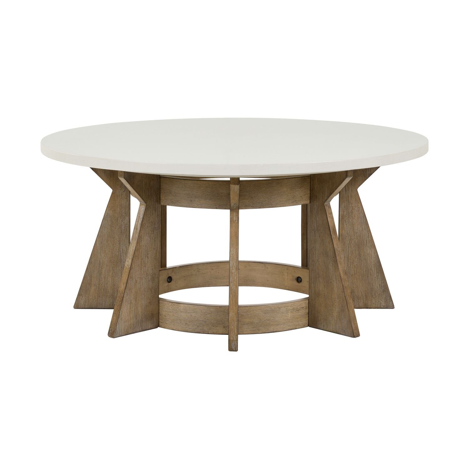 Berkley Square - Round Cocktail Table - Brown - Hornell Furniture Outlet
