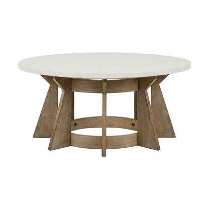 Berkley Square - Round Cocktail Table - Brown - Hornell Furniture Outlet