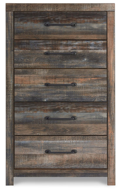 Drystan - Five Drawer Chest - Brown / Beige - Hornell Furniture Outlet