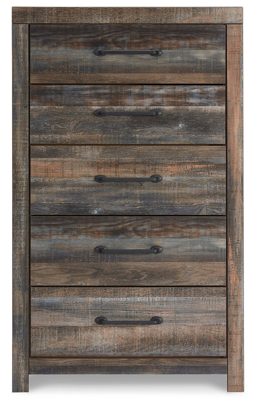 Drystan - Five Drawer Chest - Brown / Beige - Hornell Furniture Outlet