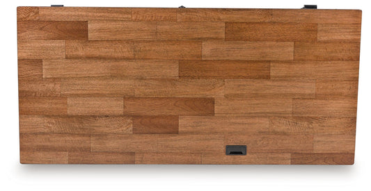 Wildenauer - Brown / Black - Home Office Desk - Hornell Furniture Outlet