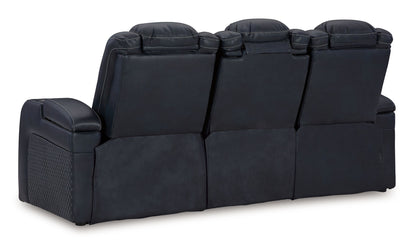 Fyne - dyme - Power Reclining Sofa With Adj Headrest - Hornell Furniture Outlet