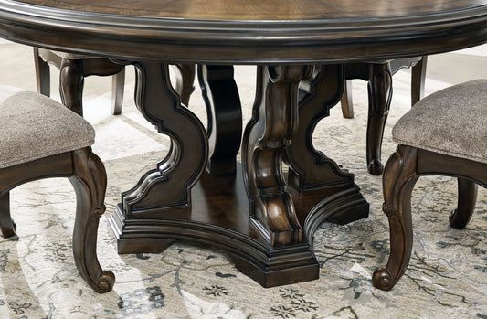 Maylee - Dark Brown - Dining Table - Hornell Furniture Outlet