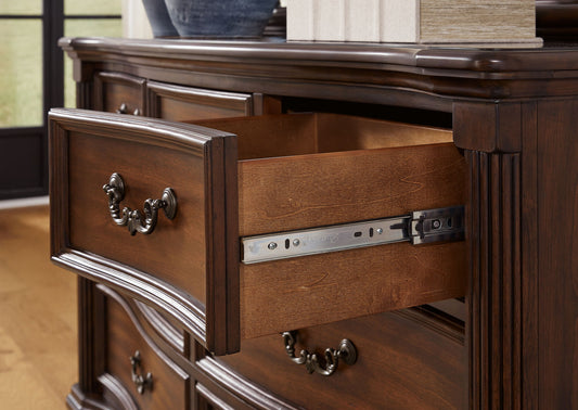 Lavinton - Brown - Dresser And Mirror - Hornell Furniture Outlet
