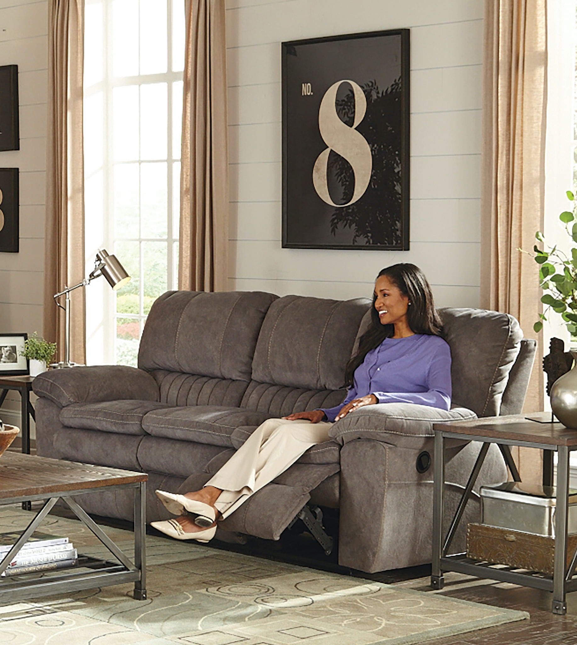 Reyes - Lay Flat Reclining Sofa - Hornell Furniture Outlet