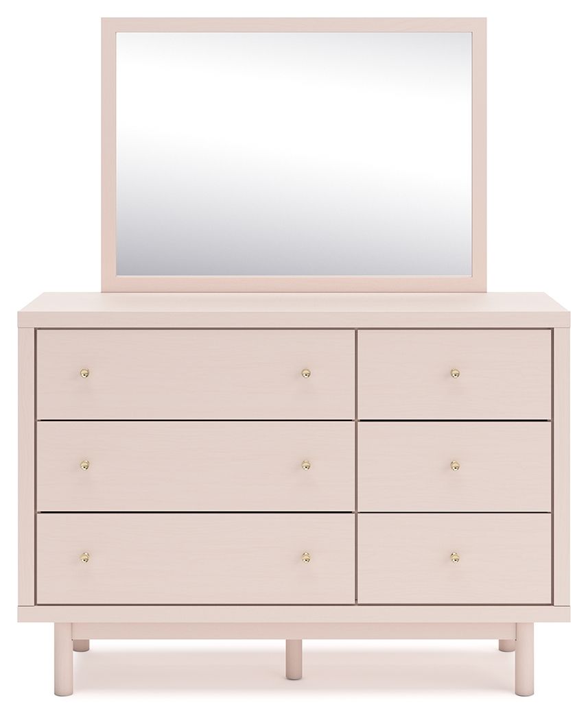 Wistenpine - Blush - Dresser And Mirror - Hornell Furniture Outlet
