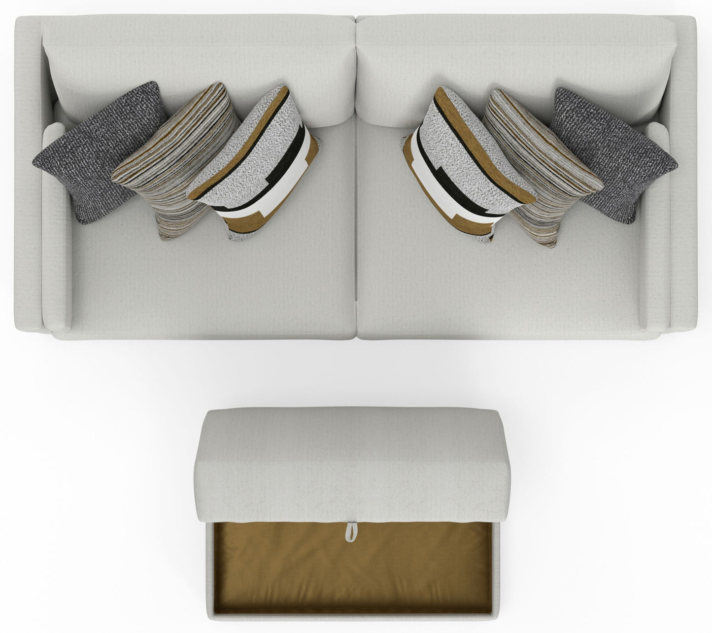 Trevor - Extra Deep Oversized Sofa With Included Storage Cocktail Ottoman - Hornell Furniture Outlet