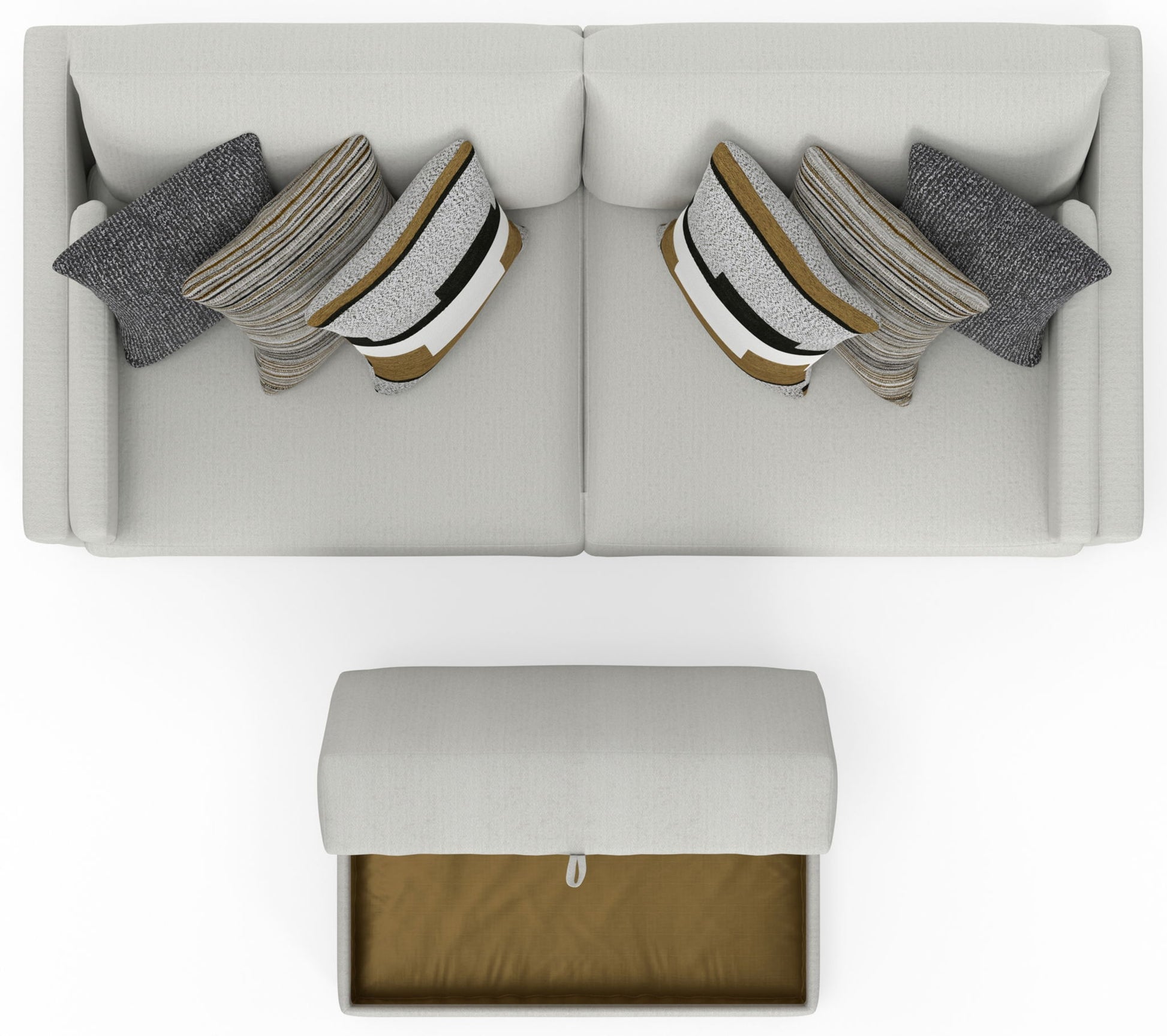 Trevor - Extra Deep Oversized Sofa With Included Storage Cocktail Ottoman - Hornell Furniture Outlet