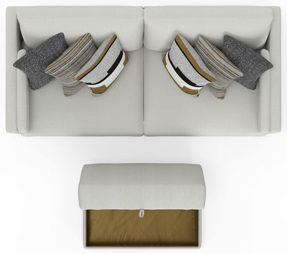 Trevor - Extra Deep Oversized Sofa With Included Storage Cocktail Ottoman - Hornell Furniture Outlet