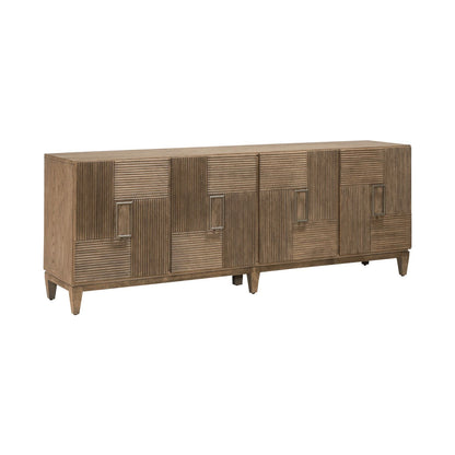 Serenity - 82" Accent TV Console - Burnished Beige - Hornell Furniture Outlet