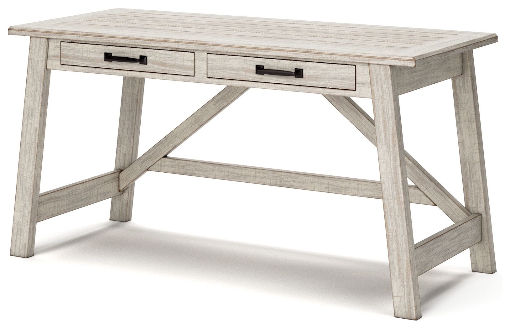 Carynhurst - Whitewash - Home Office Large Leg Desk - Hornell Furniture Outlet