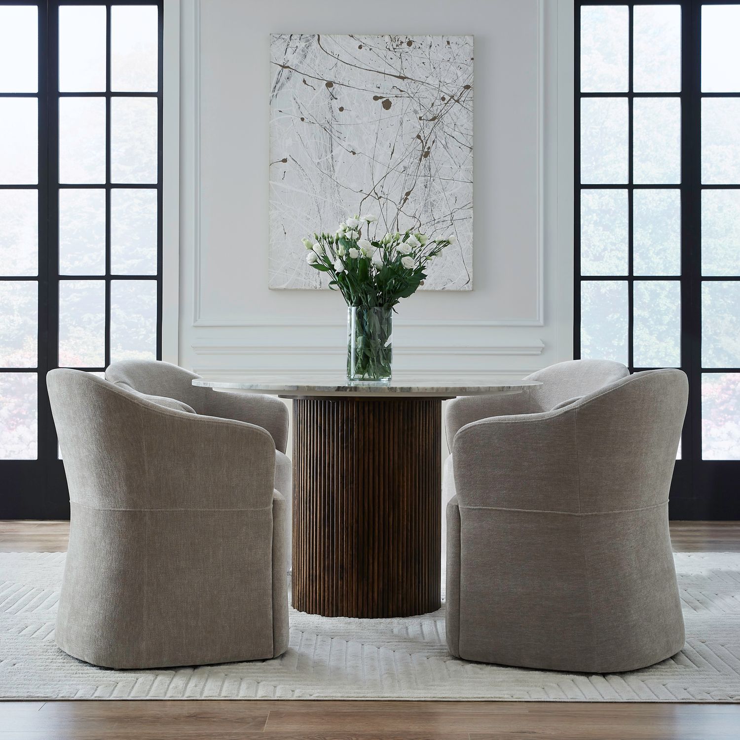 Accent Dining - Accent Chair With Casters - Hornell Furniture Outlet