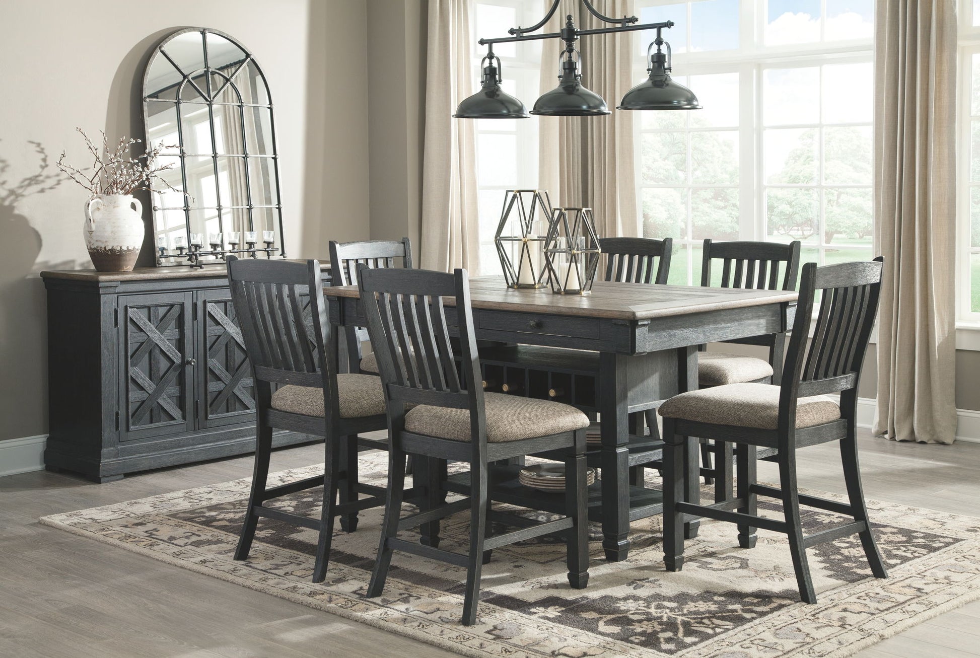 Tyler Creek - Black / Gray - Dining Room Server - Hornell Furniture Outlet