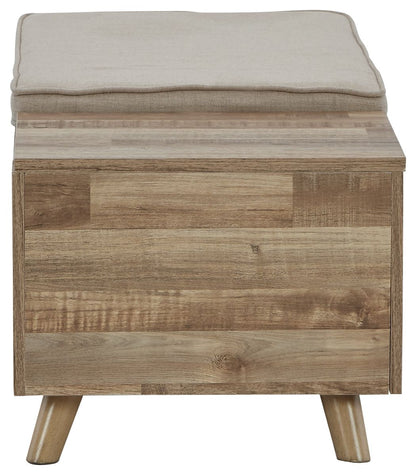 Gerdanet - Beige - Storage Bench - Hornell Furniture Outlet