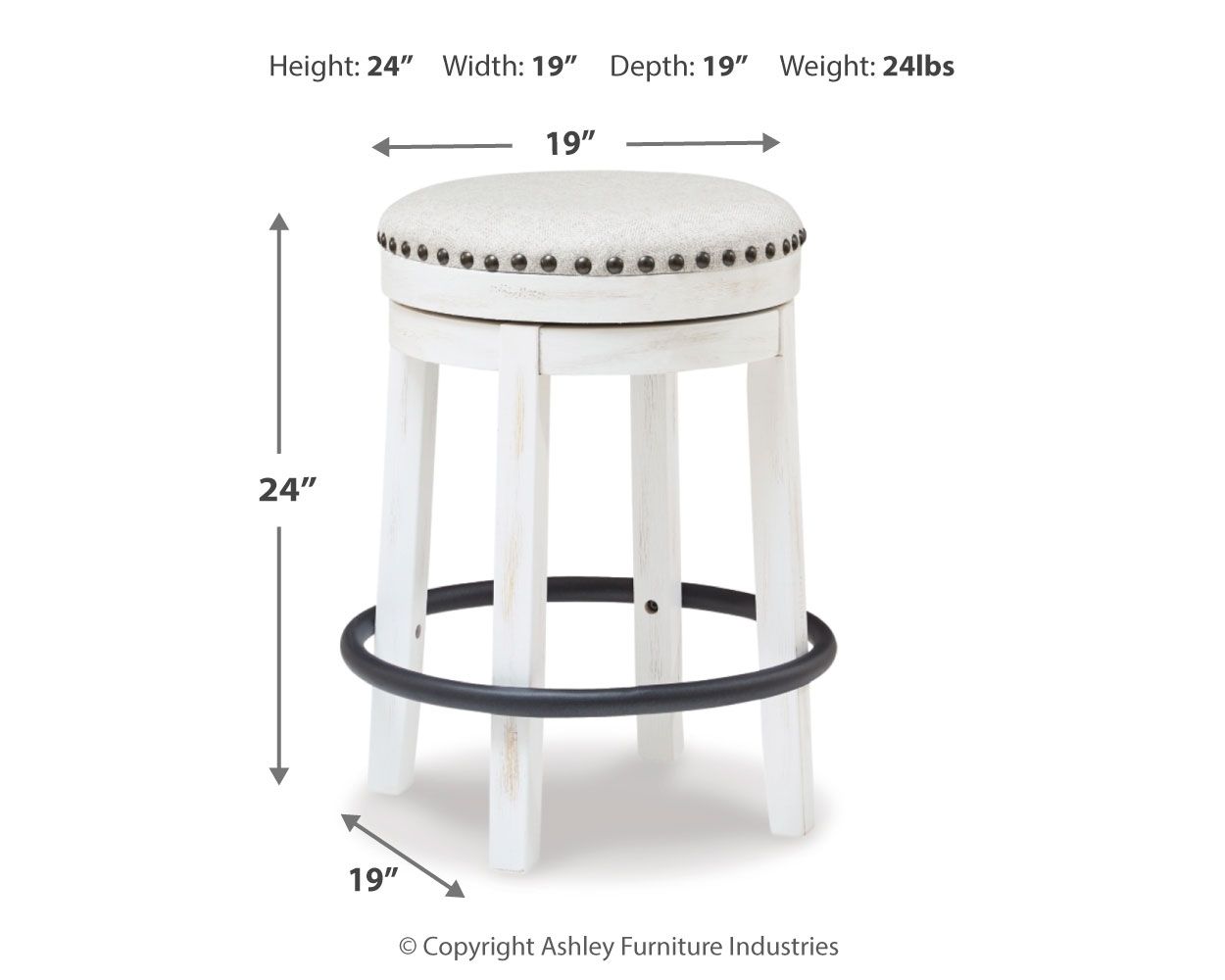 Valebeck - Upholstered Swivel Stool - Hornell Furniture Outlet