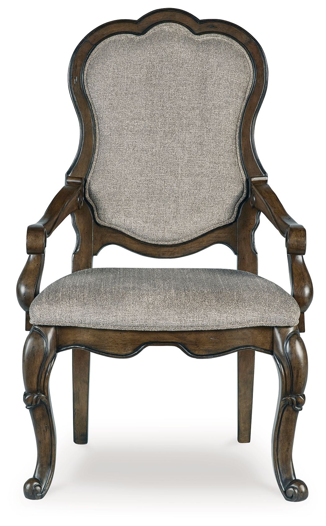 Maylee - Dark Brown - Dining Upholstered Arm Chair (Set of 2) - Hornell Furniture Outlet