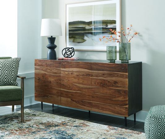 Darrey - Natural / Brown - Accent Cabinet - Hornell Furniture Outlet