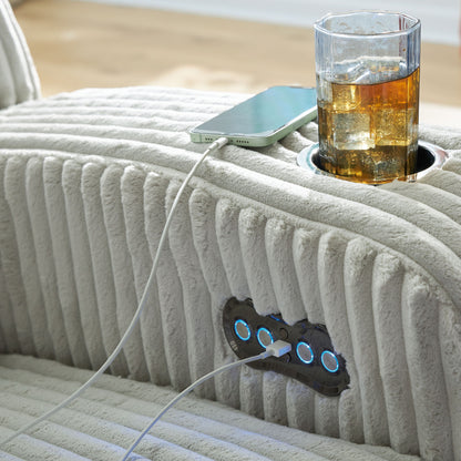 Forest Lake - Power Reclining Sofa With Adj Headrest - Hornell Furniture Outlet