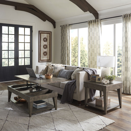 Arrowcreek - 3 Piece Living Room Set - Dark Brown - Hornell Furniture Outlet