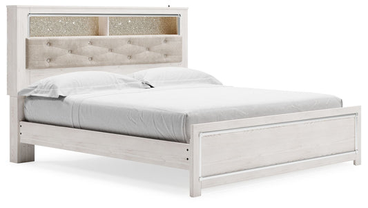 Altyra - White - King Bookcase Panel Bed - Hornell Furniture Outlet